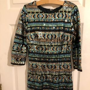 TFNC Tribal Sequin Dress (XS)